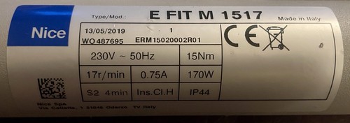 Nice fit m1517 15nm 17rpm - nice,